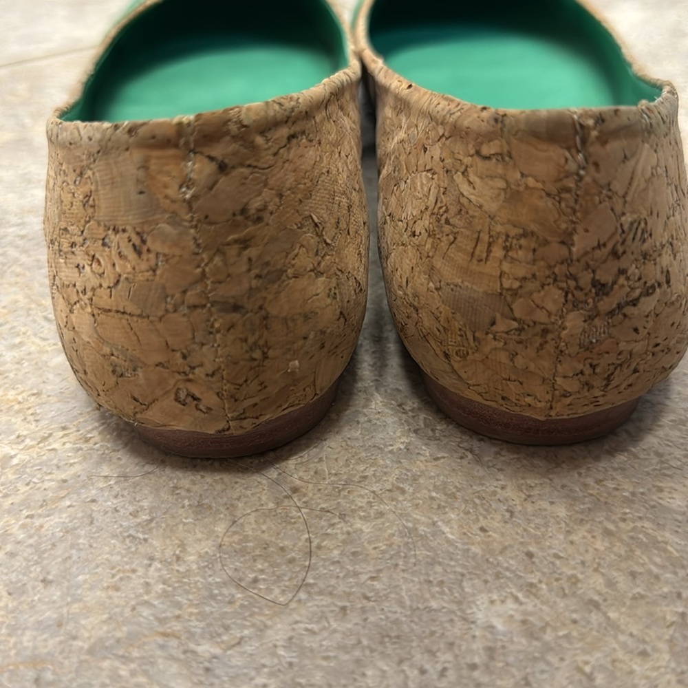 Kate Spade Cork with emerald green Ballet flats size 8 - Picture 4 of 6